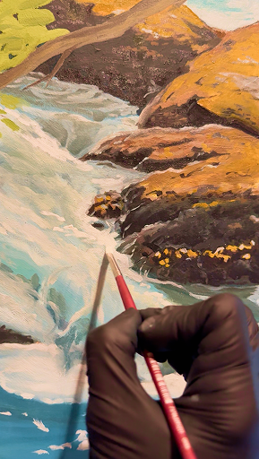 Held Between Currents close-up